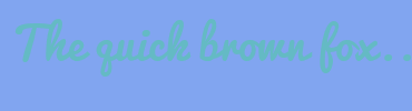 Image with Font Color 64BAC4 and Background Color 81A5F0